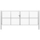 VidaXL Poort 415x200 cm gegalvaniseerd staal zilverkleurig