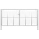 VidaXL Poort 415x250 cm gegalvaniseerd staal zilverkleurig