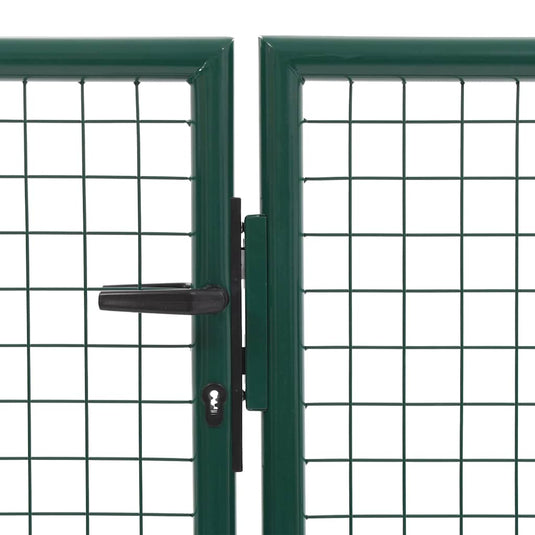 Vidaxl tuinpoort staal 350x75 cm groen