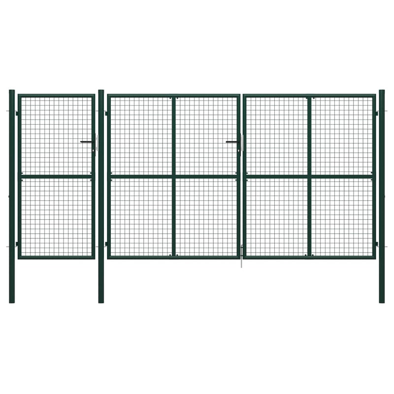 Afbeelding laden in galerijviewer, VidaXL Poort 400x200 cm staal groen
