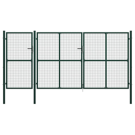 VidaXL Poort 400x200 cm staal groen