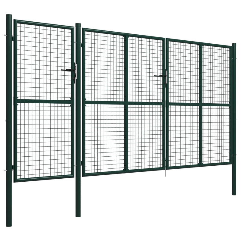 Afbeelding laden in galerijviewer, VidaXL Poort 400x200 cm staal groen
