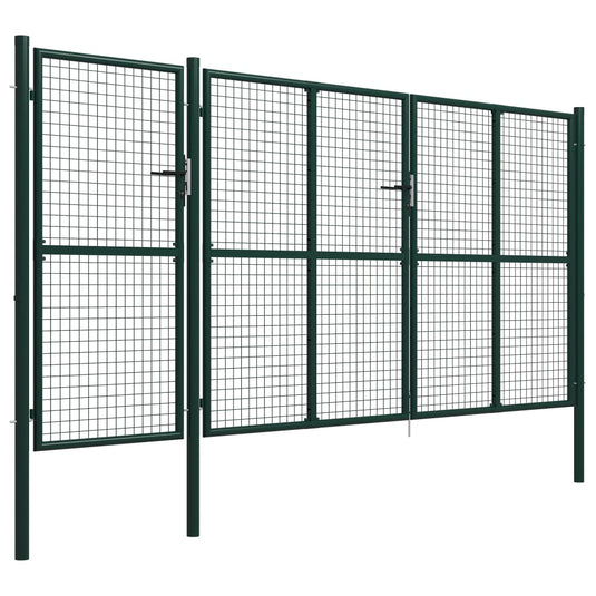 VidaXL Poort 400x200 cm staal groen