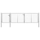 VidaXL Poort 400x100 cm staal zilverkleurig