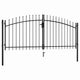 Vidaxl hekpoort dubbele deur met speren bovenkant 300x150 cm