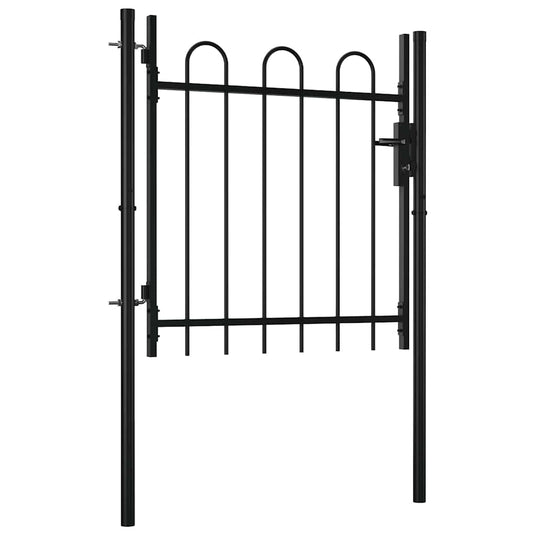 Vidaxl enkele poort met boog vorm 100x75 cm