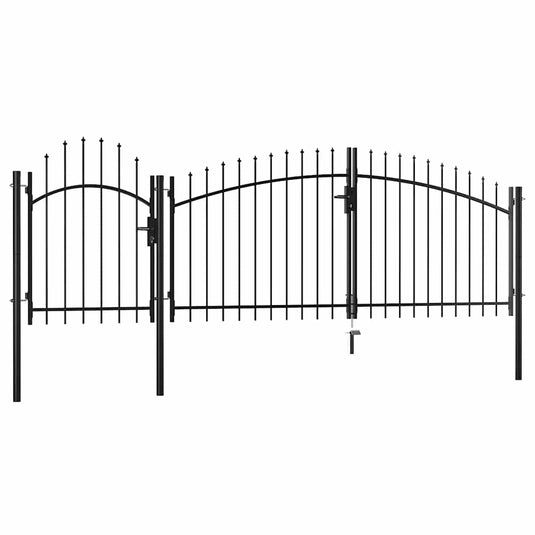 Vidaxl poort 1,5x4 m staal zwart