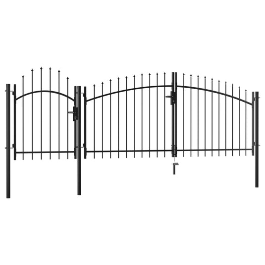 VidaXL Poort 2,25x4 m staal zwart