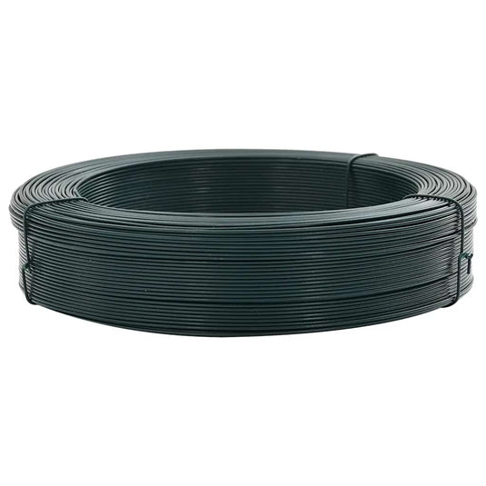 Vidaxl hekbinddraad 250 m 2,3 3,8 mm staal zwartachtig groen