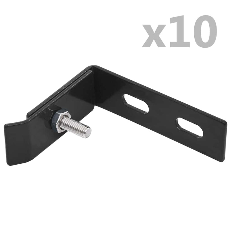 Afbeelding laden in galerijviewer, Vidaxl wand hoekverbinding 10 sets antraciet

