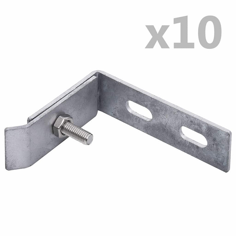 Afbeelding laden in galerijviewer, Vidaxl wand hoekverbinding 10 sets zilverkleurig
