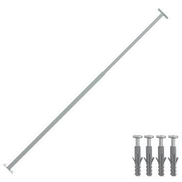 Vidaxl barrièrestang verstelbaar 710-1200 mm