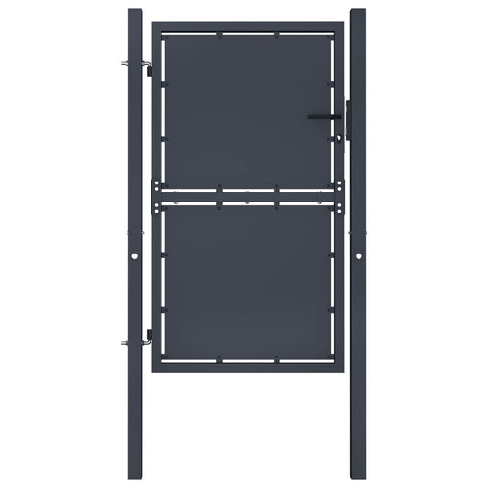 VidaXL Poort 100x175 cm staal antraciet