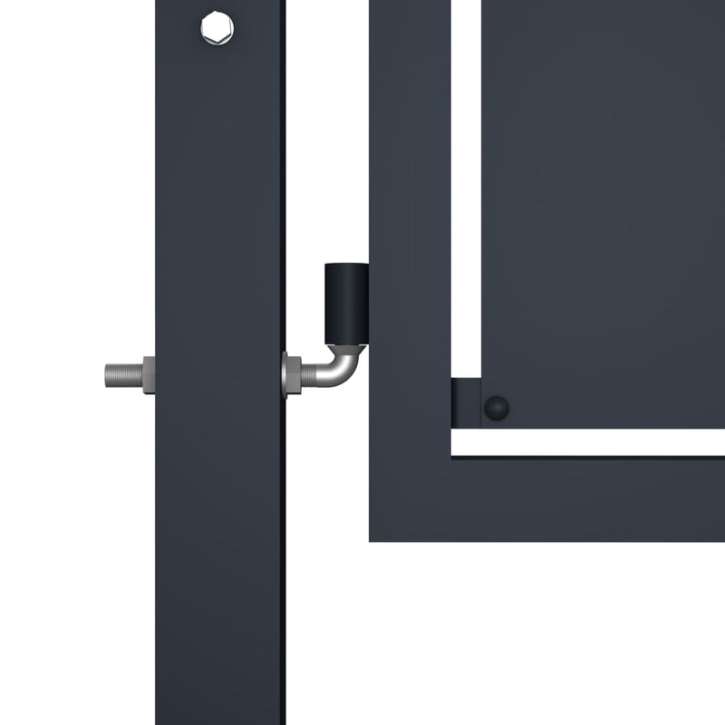 Afbeelding laden in galerijviewer, VidaXL Poort 300x125 cm staal antraciet
