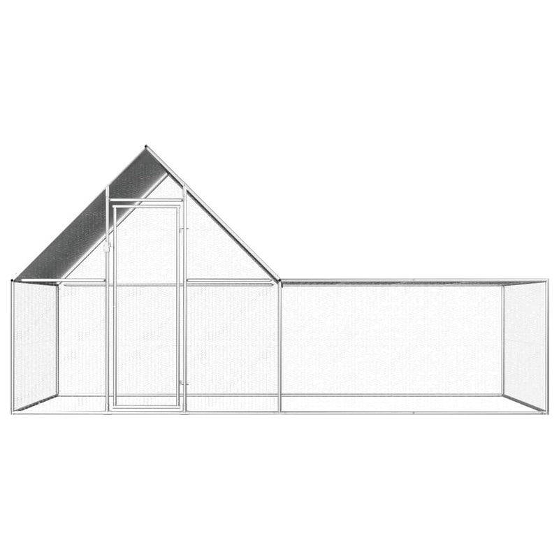Afbeelding laden in galerijviewer, VidaXL Kippenren 4x2x2 m gegalvaniseerd staal
