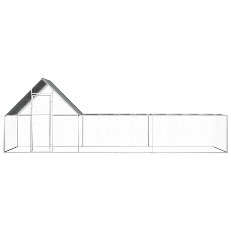 Afbeelding laden in galerijviewer, VidaXL Kippenren 6x2x2 m gegalvaniseerd staal
