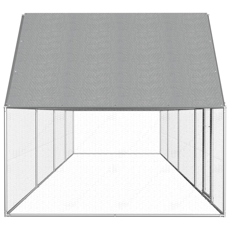 Afbeelding laden in galerijviewer, VidaXL Kippenren 8x2x2 m gegalvaniseerd staal
