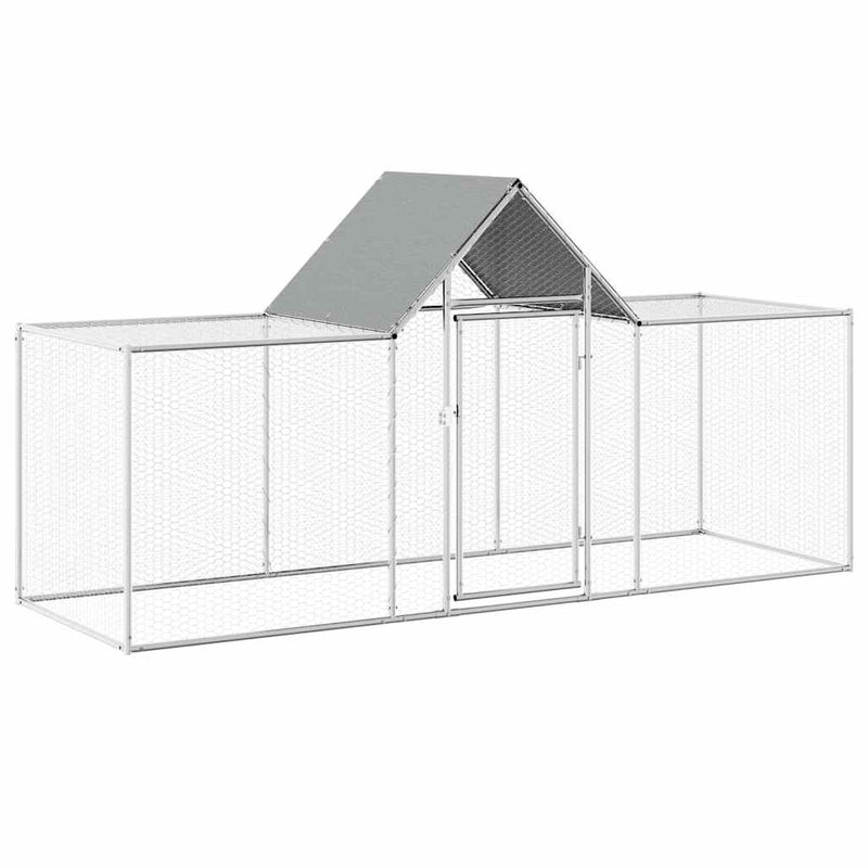 Afbeelding laden in galerijviewer, Vidaxl kippenren 3x1x1,5 m gegalvaniseerd staal

