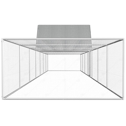 VidaXL Kippenren 14x2x2 m gegalvaniseerd staal