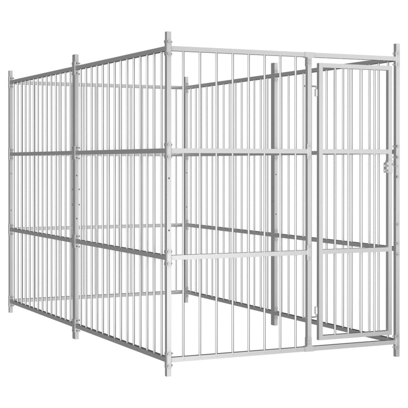 Afbeelding laden in galerijviewer, VidaXL Hondenkennel voor buiten 300x150x185 cm
