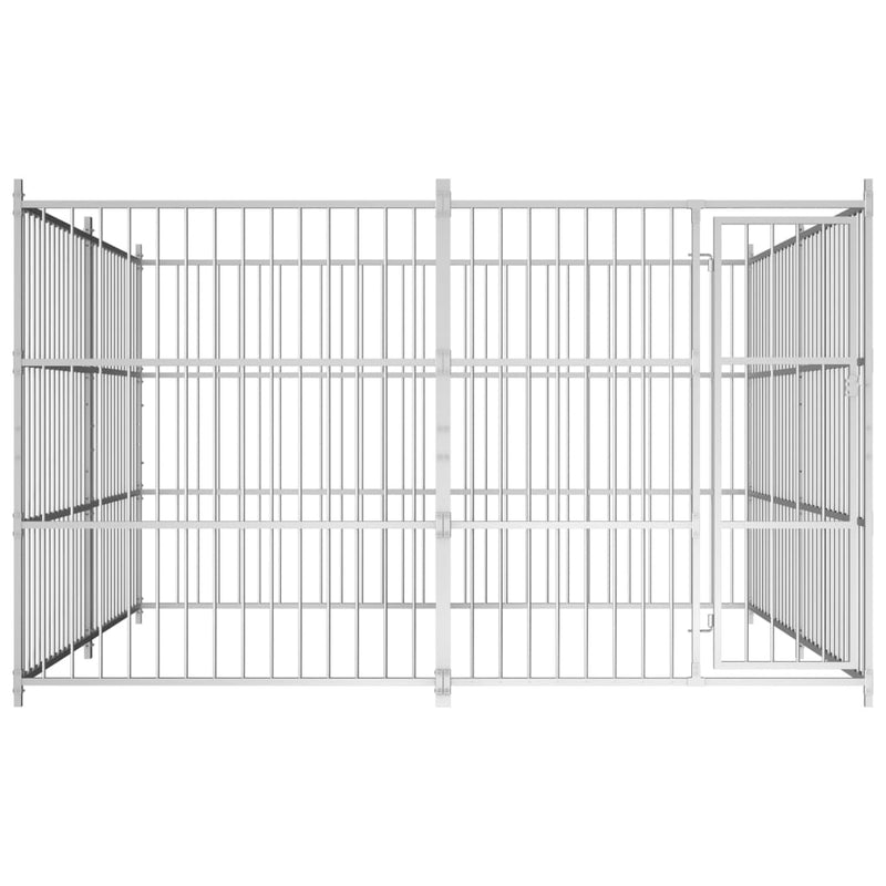 Afbeelding laden in galerijviewer, VidaXL Hondenkennel voor buiten 300x300x185 cm
