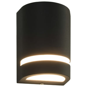 Vidaxl buitenwandlampen 2 st 35 w halfrond zwart