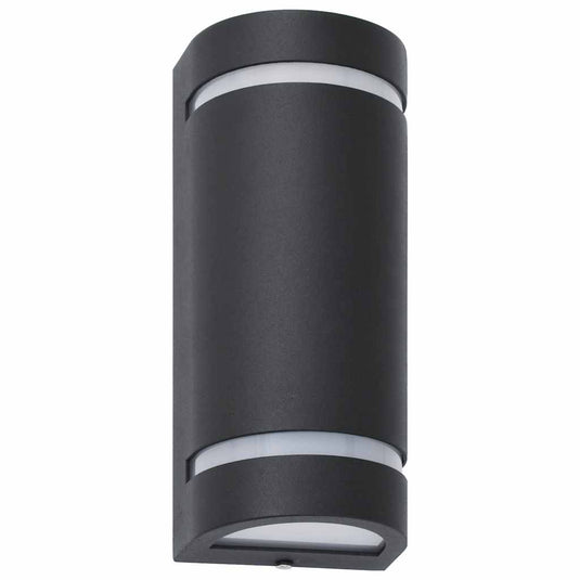 Vidaxl buitenwandlampen 2 st 35 w halfrond zwart