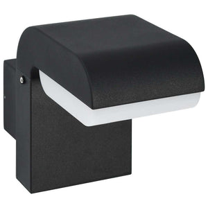 Vidaxl led-buitenwandlamp 9 w ovaal zwart
