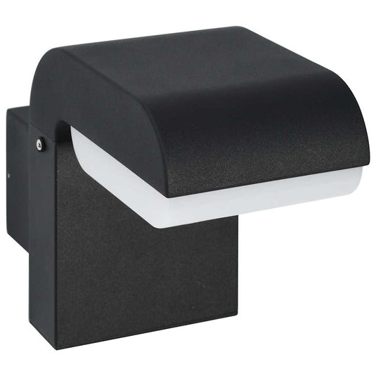 Vidaxl led-buitenwandlamp 9 w ovaal zwart