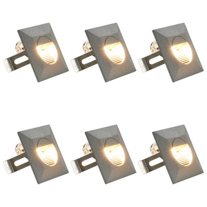 Vidaxl led-buitenwandlampen 6 st 2 w vierkant zilverkleurig