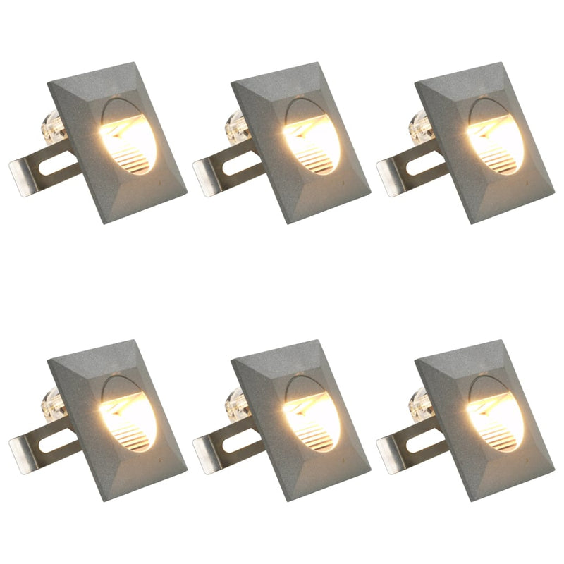 Afbeelding laden in galerijviewer, Vidaxl led-buitenwandlampen 6 st 2 w vierkant zilverkleurig
