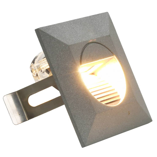 Vidaxl led-buitenwandlampen 6 st 2 w vierkant zilverkleurig