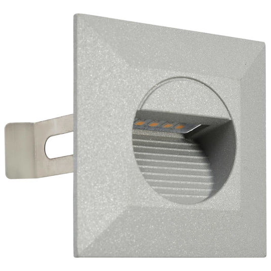 Vidaxl led-buitenwandlampen 6 st 2 w vierkant zilverkleurig