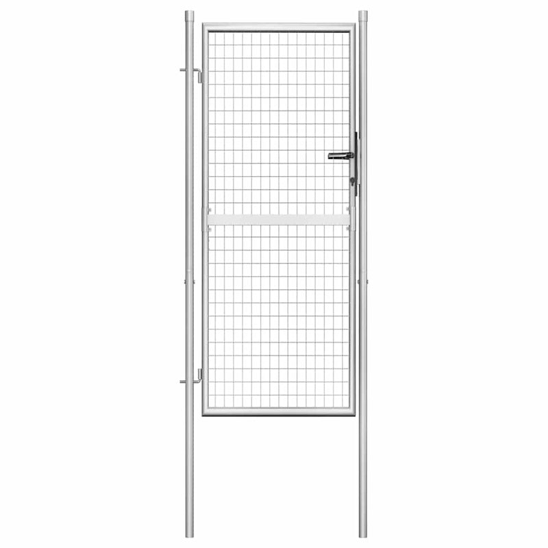Afbeelding laden in galerijviewer, Vidaxl tuinpoort gegalvaniseerd staal 105x175 cm zilver
