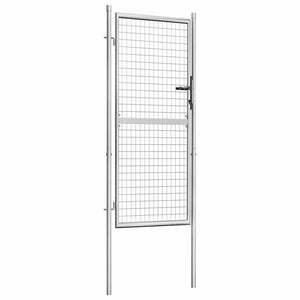 Vidaxl tuinpoort gegalvaniseerd staal 105x175 cm zilver