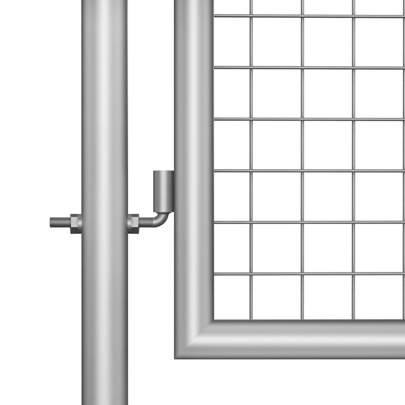 Afbeelding laden in galerijviewer, VidaXL Poort 306x125 cm gegalvaniseerd staal zilverkleurig
