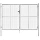 VidaXL Poort 306x225 cm gegalvaniseerd staal zilverkleurig