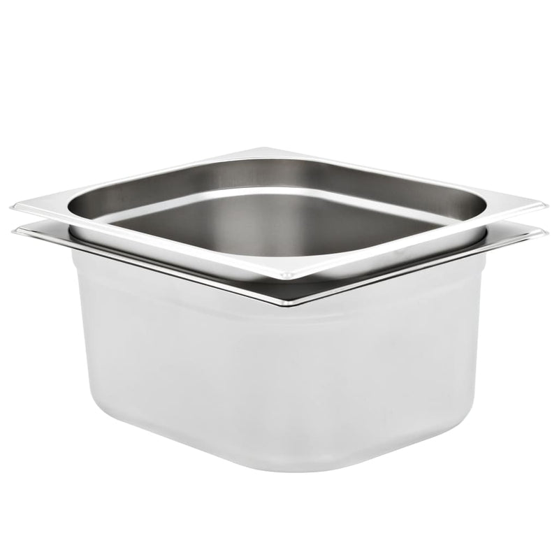 Afbeelding laden in galerijviewer, Vidaxl gastronormbakken 2 st gn 1 2 150 mm roestvrij staal
