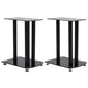 VidaXL Speaker standaard 2 st aluminium veiligheidsglas zwart