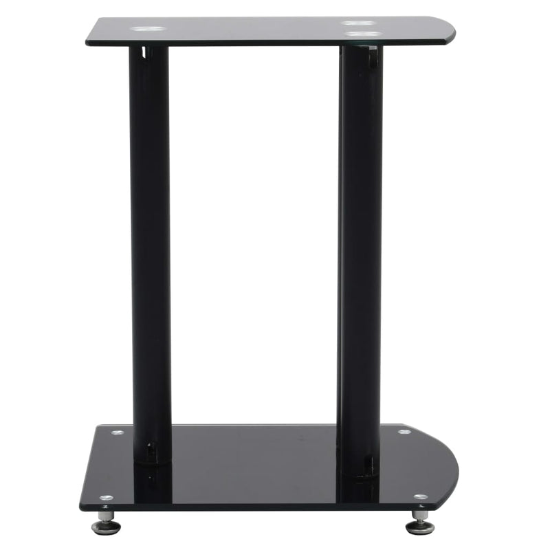 Afbeelding laden in galerijviewer, VidaXL Speaker standaard 2 st aluminium veiligheidsglas zwart
