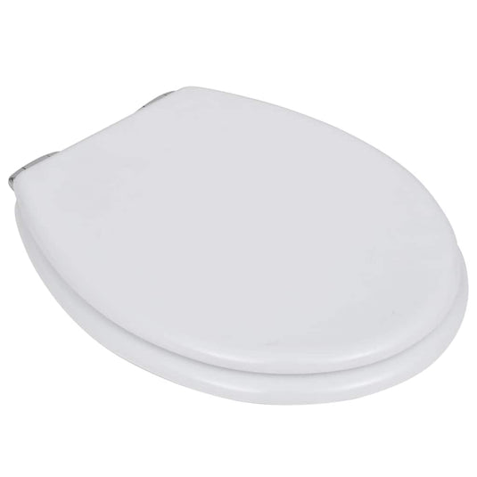 Vidaxl toiletbril met soft-closedeksel 2 st mdf wit
