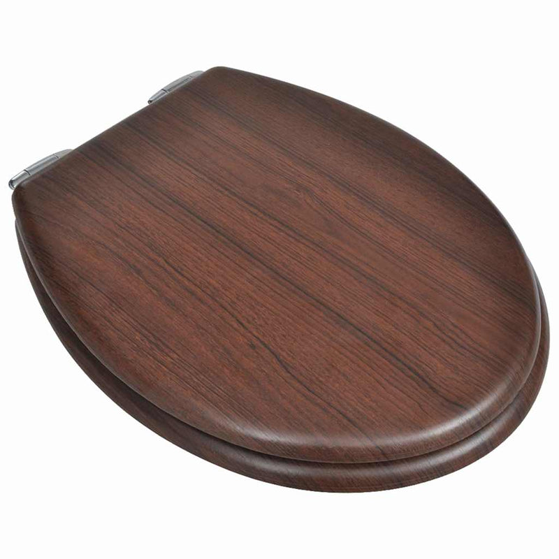 Afbeelding laden in galerijviewer, Vidaxl toiletbril met soft-closedeksel 2 st mdf bruin

