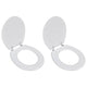 Vidaxl toiletbrillen met deksels 2 st mdf wit
