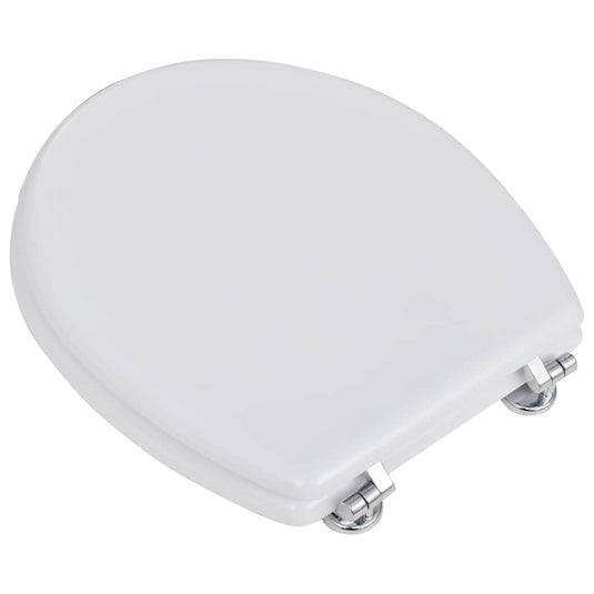 Vidaxl toiletbrillen met deksels 2 st mdf wit