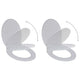 Vidaxl toiletbrillen met soft-close deksels 2 st kunststof wit