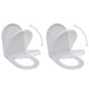 Vidaxl toiletbrillen met soft-close deksels 2 st kunststof wit
