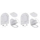 Vidaxl toiletbrillen met soft-close deksels 2 st kunststof wit