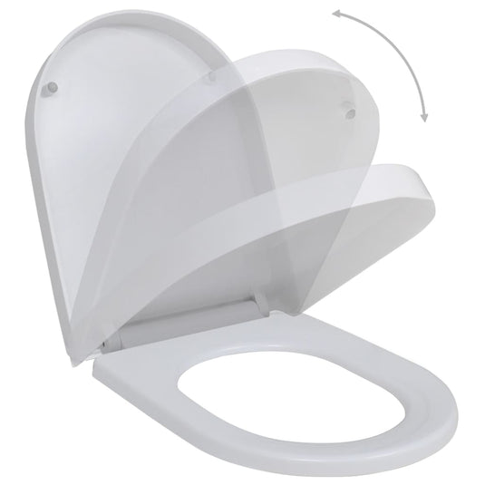 Vidaxl toiletbrillen met soft-close deksels 2 st kunststof wit