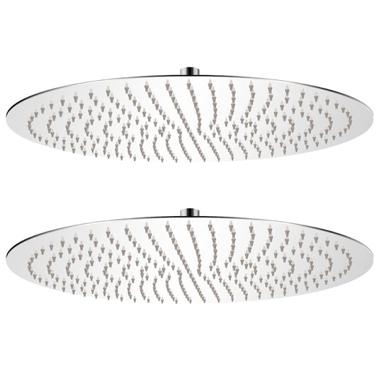 Vidaxl regendouchekop 2 st rond 50 cm roestvrij staal