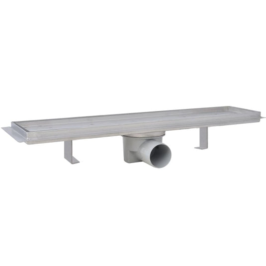 Vidaxl doucheafvoer 2 st rechthoekig 530x140 mm roestvrij staal